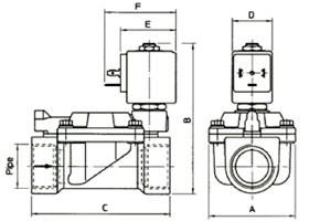 Рис.1. Чертеж клапана 21W3KB190